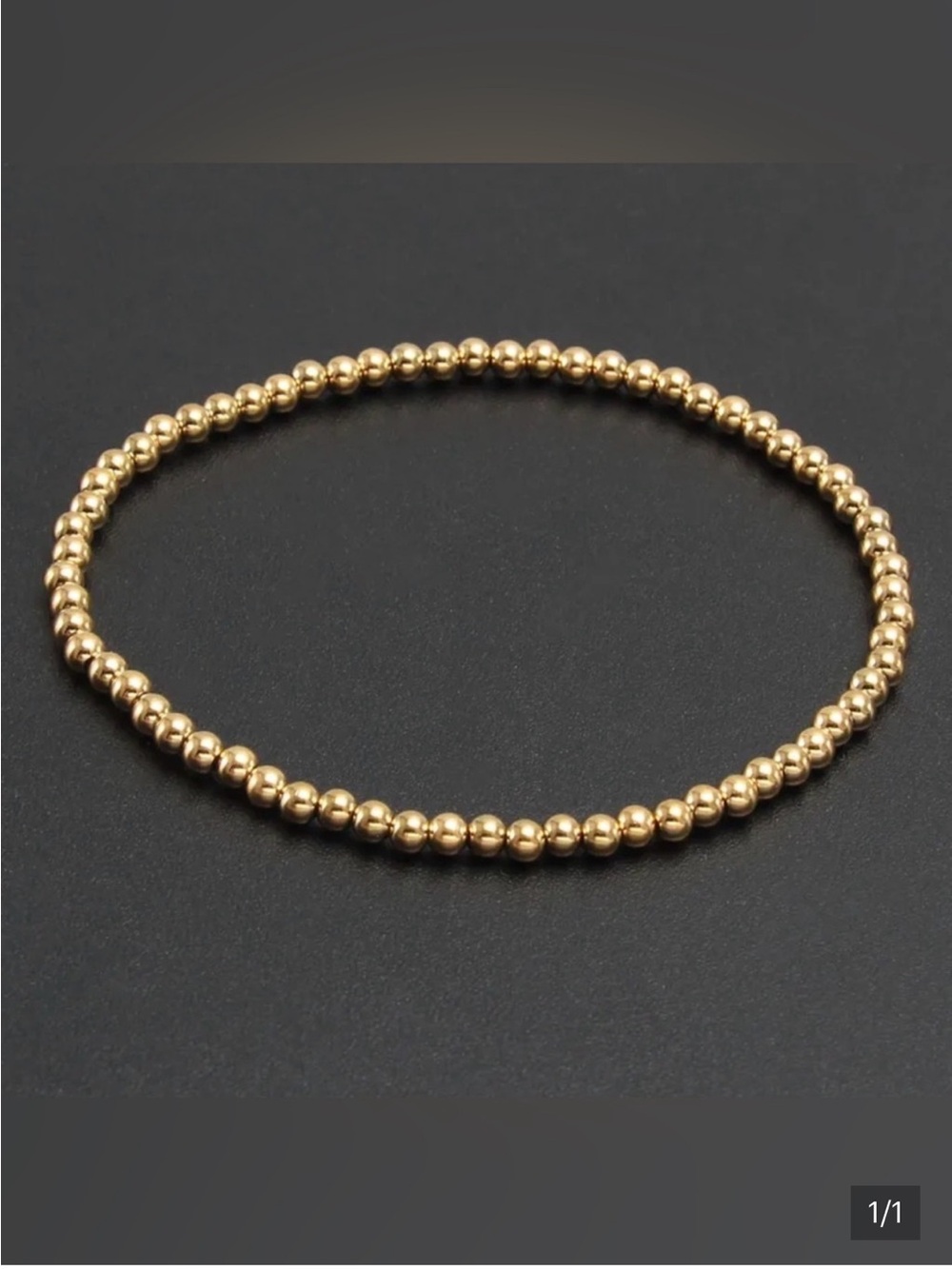 Gold Beaded Stretch Bracelet - Women Jewelry 6”-6.5”
